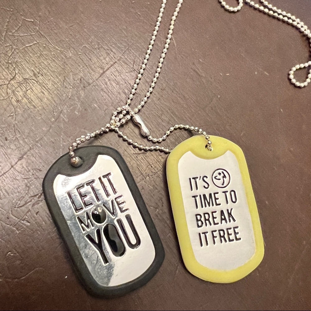 Let it move you dog tags.